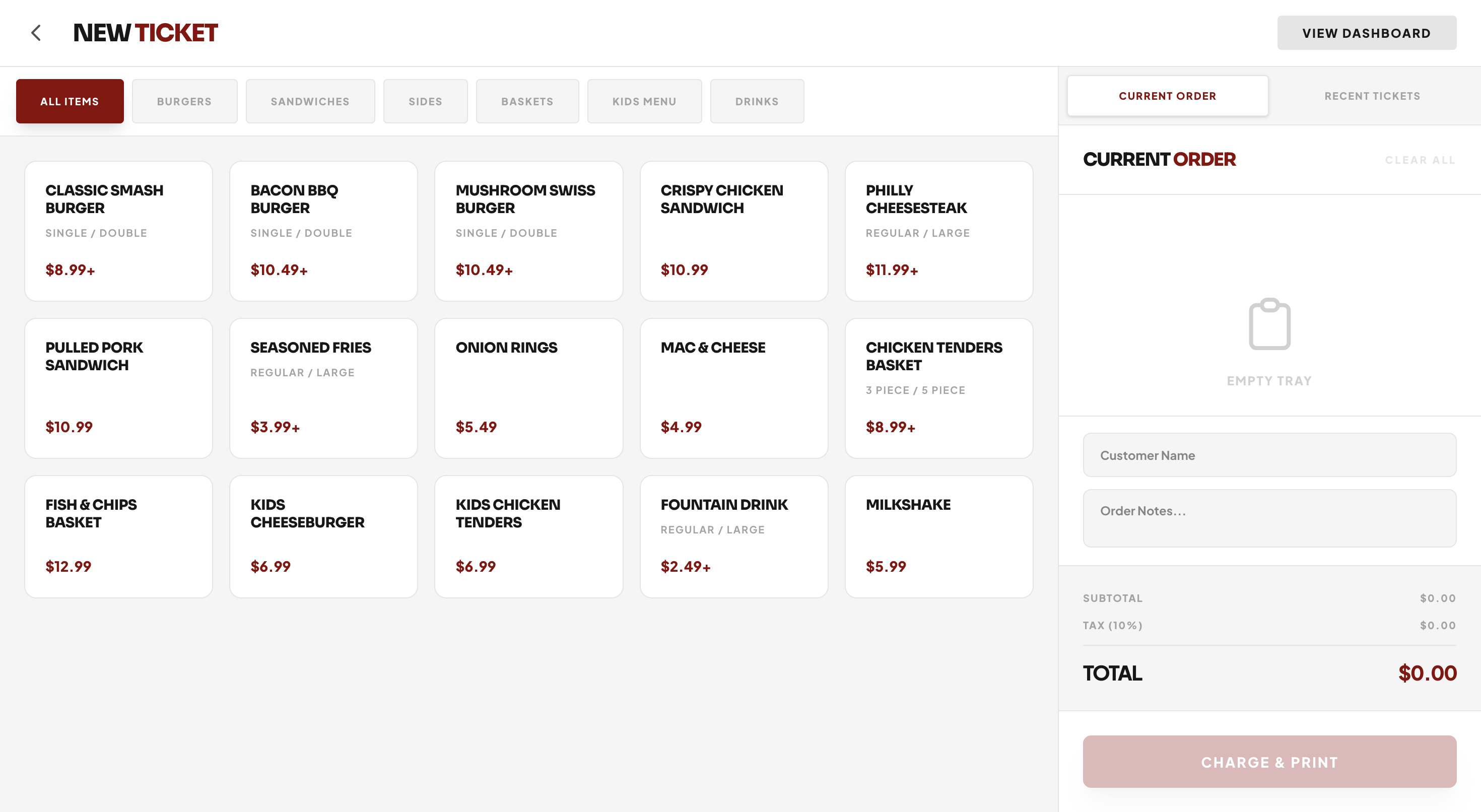 Custom business software ticket and workflow management interface
